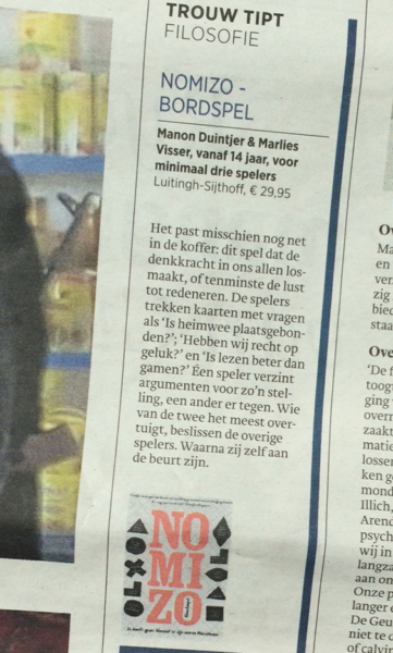 filosofiespel nomizo trouw de verdieping